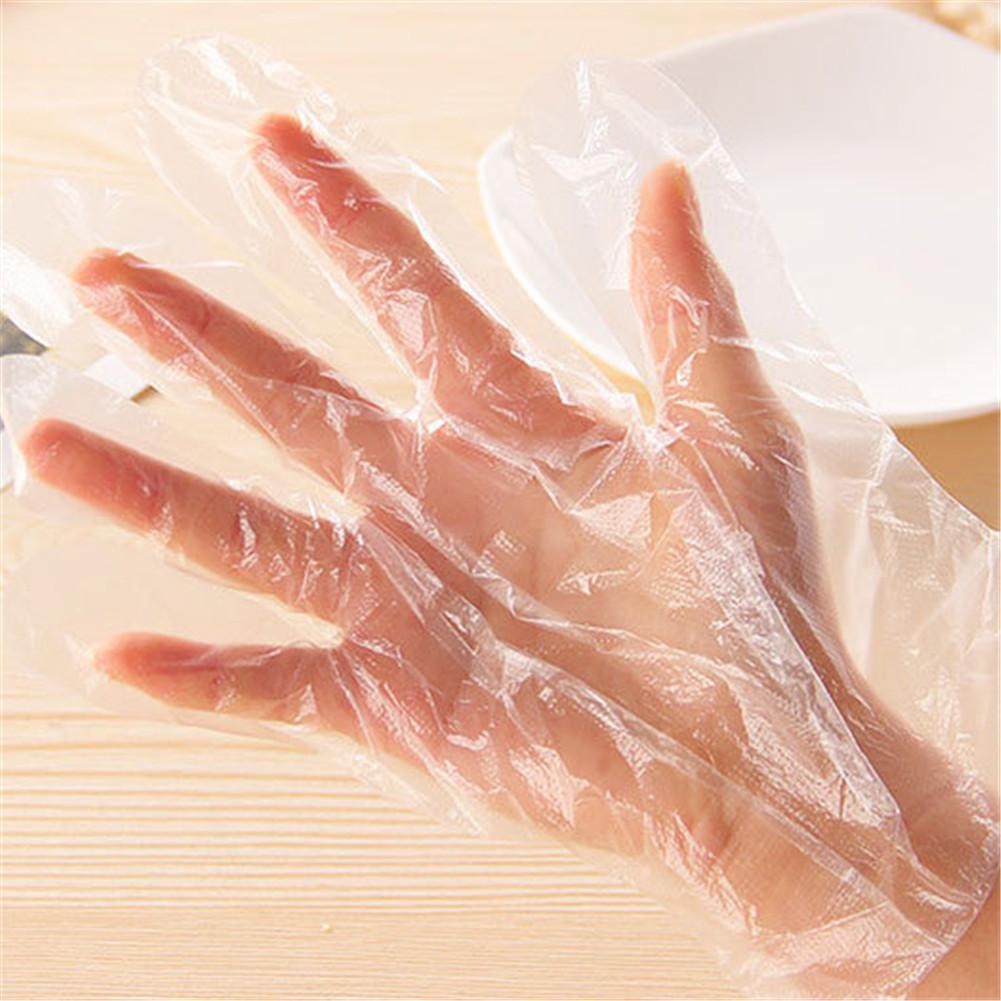 Sarung Tangan Plastik Isi 100pcs Food Grade Steril Disposable Gloves Transparan