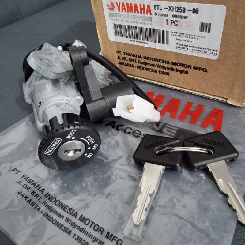 Kunci Kontak Motor Set Plus Jok Mio Sporty Smile Karbu 5TL Ori Yamaha