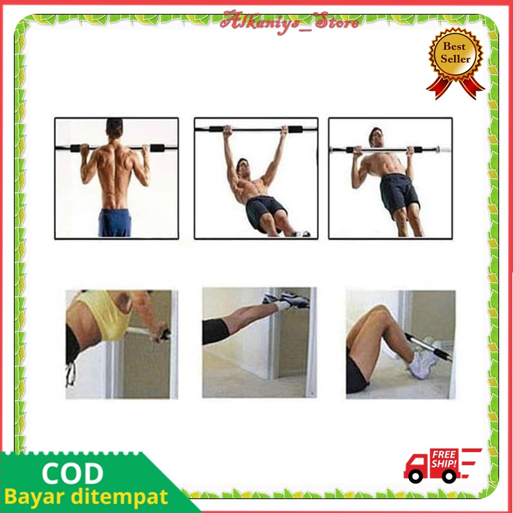 Alat Fitnes Pull Up Bar Dinding Di Rumah Pull up bar / Door Chin Up / Door Way Gymbar Bahan Kuat