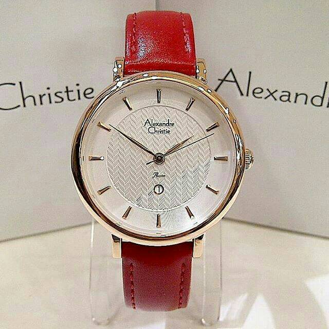 Jam Tangan Alexander Christie AC 2750 Ladies Tali Kulit Mesin Baterai Original
