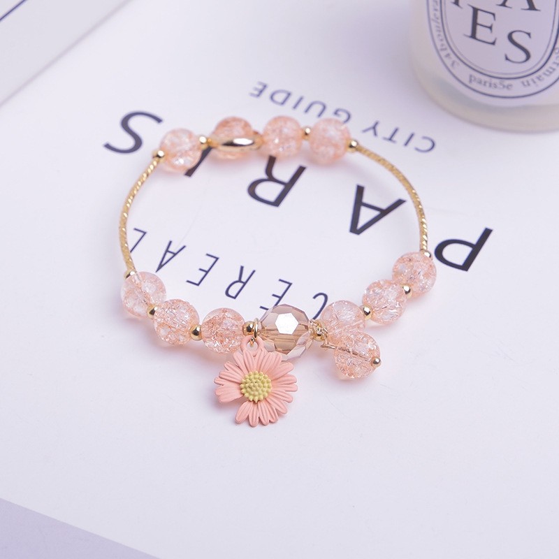 GELANG WANITA SUNFLOWER FASHION JEWELRY PINK