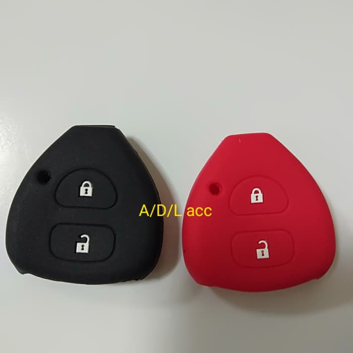 silicon sarung kunci kondom SILIKON cover remote mobil toyota yaris inova innova fortuner lama model 2 TOMBOL MERAH HITAM biru