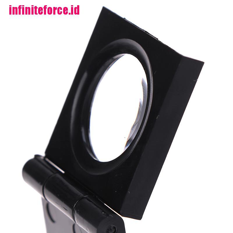 10X 28mm Folding Magnifier Stand Loupe with Scale for Textile Optical Glass Tool