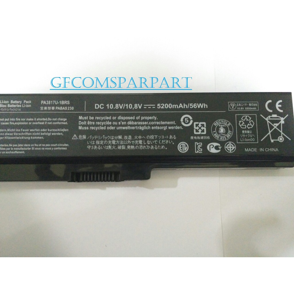 Baterai Toshiba Satellite PA3817 Satellite A660 A660D A665 A665D Series - OEM