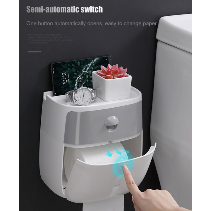 Ecoco E1804 Kotak Tisu Toilet Tempel Gantung Tissue Storage Dispenser