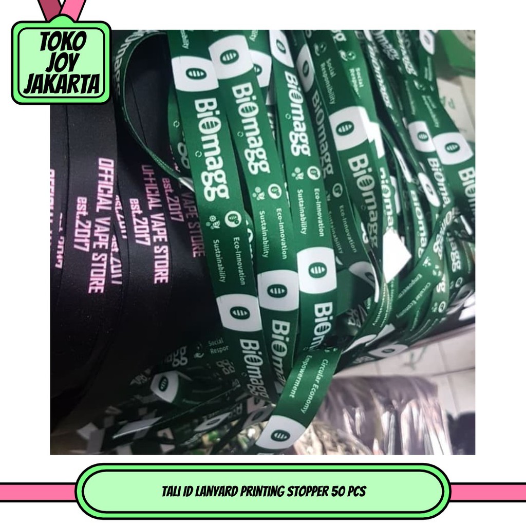 

Tali ID lanyard printing Stopper 50 Pcs