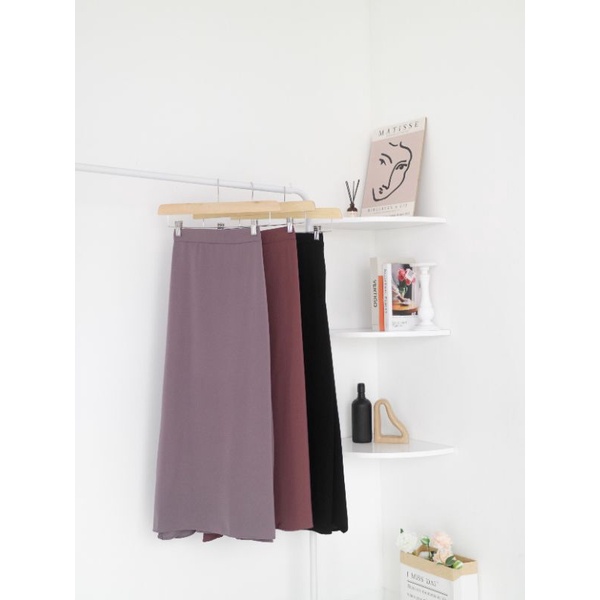 YEJI SKIRT POLOS / A line / highweist ( wajib baca deskripsi produk)