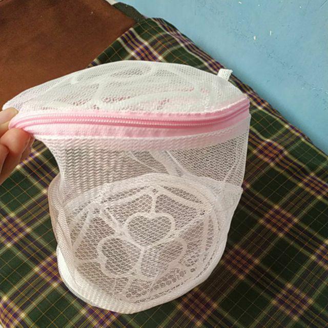 Laundry Bag Zipper Bulat Kantong Cuci Pakaian Dalam Murah