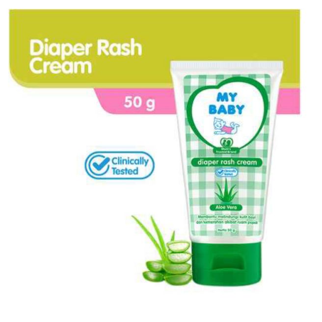 MY BABY - DIAPER RASH CREAM 50 GRAM / KRIM RUAM POPOK BAYI (kemsan terbru warna biru )