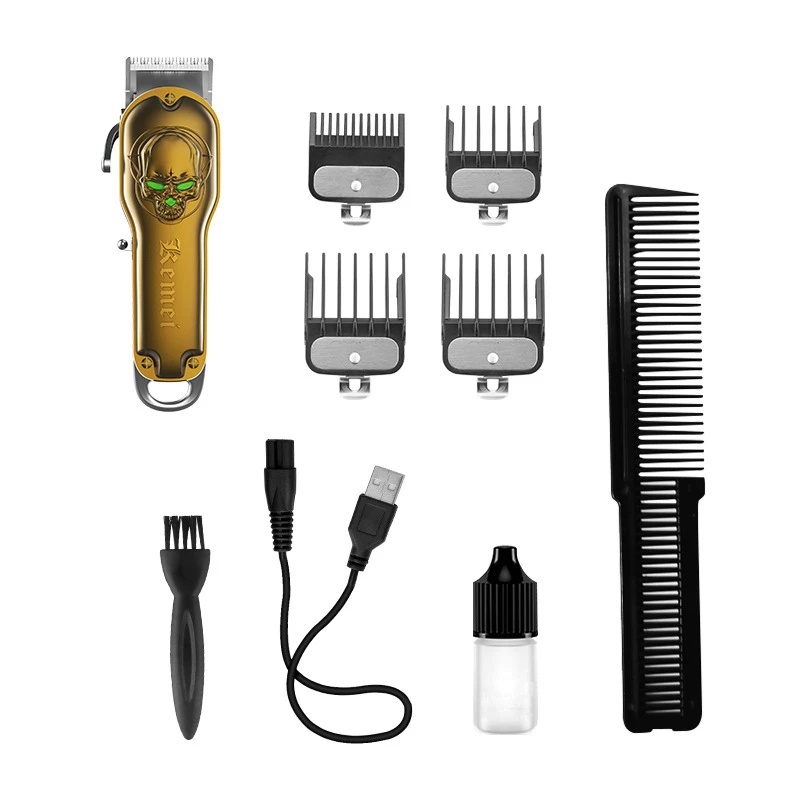 Kemei hair trimmer km1961 professional rechargeable hair clipper haircut oil head clipper hair carving engraving barber clipper