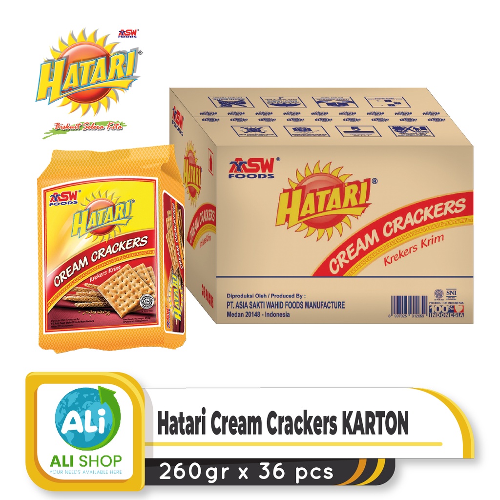 

Hatari See Hong Puff Cream Crackersl 260 gram ( KARTON / dus ) Cocok untuk bahan kue gabin tape