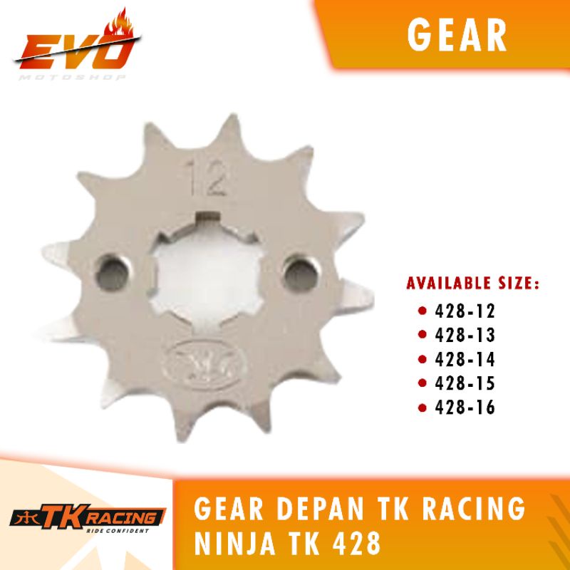 gear TK ninja 428-12T - 428-16T depan