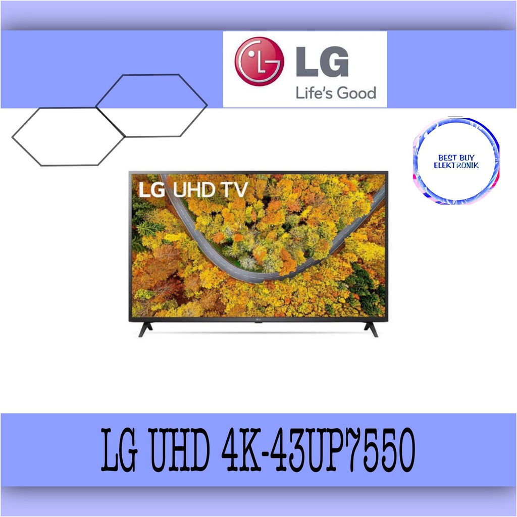 LG 43UP7550 TV 43 Inch UP75 4K Active HDR Smart AI ThinQ (NEW 2021)