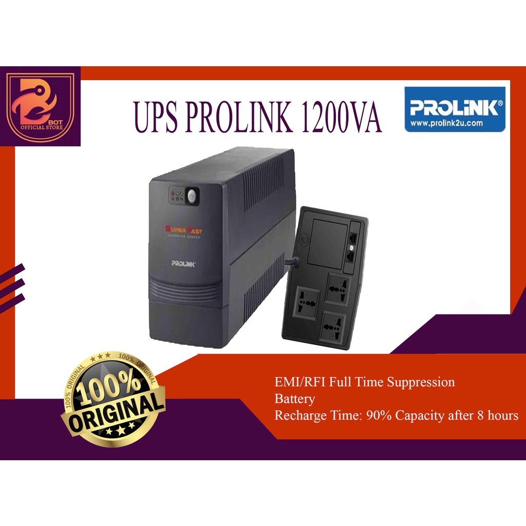 UNINTERRUPTIBLE POWER SUPPLY/UPS PROLINK PRO 1200VA ORIGINAL UPS ORIGINAL | UPS 1200VA | UPS PROLINK