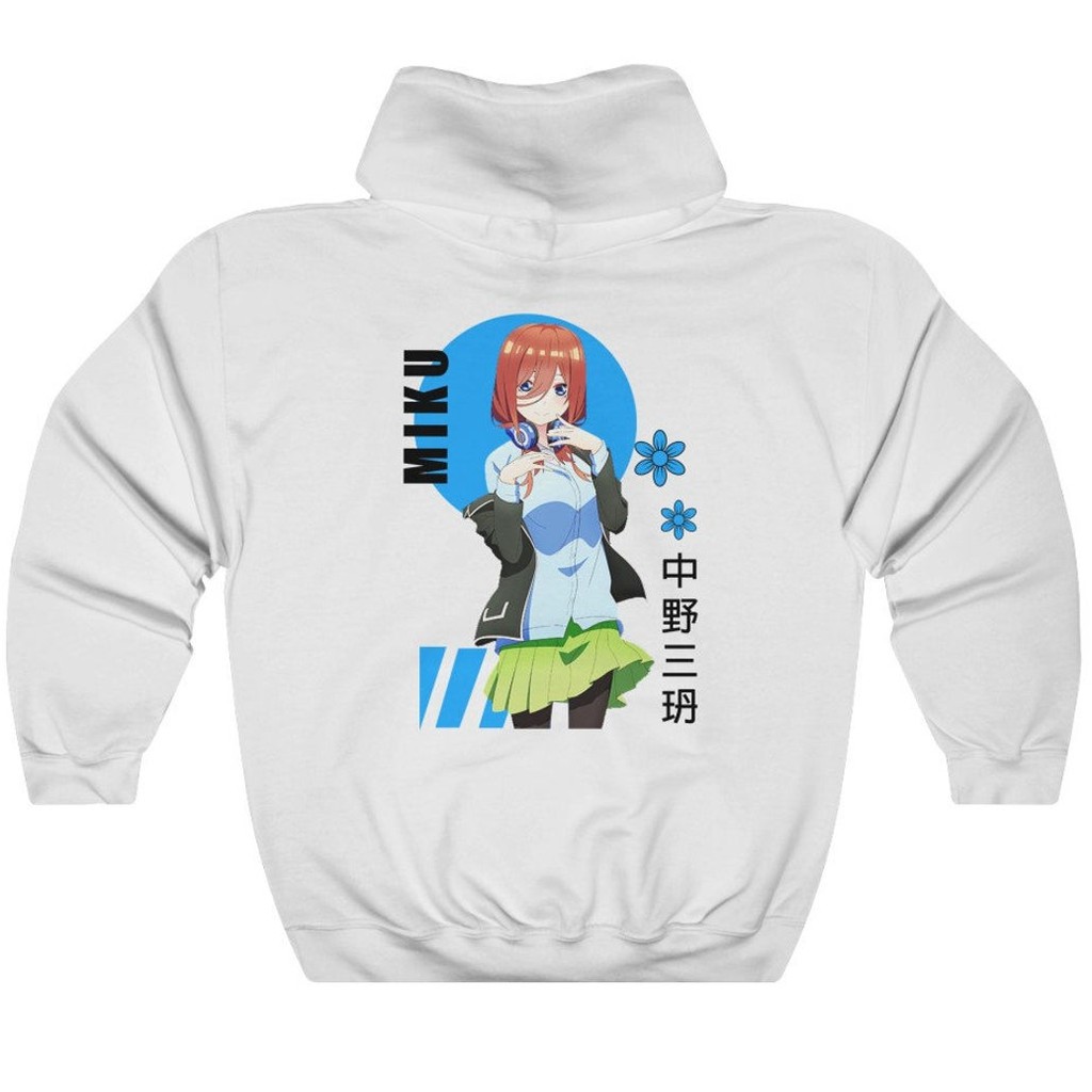 Hoodie Miku Nakano Kawaii Blue Quintessential Quintuplets Premium Fleece