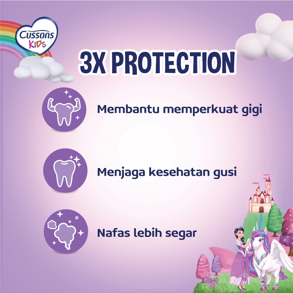 Cussons Kids Toothpaste Unicorn Fruity Berries Pasta Gigi Anak 45gr