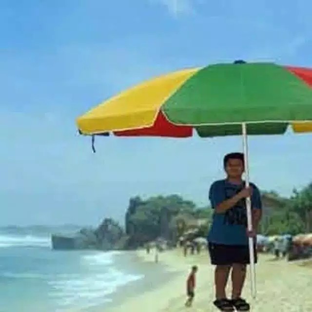 Payung Tenda / Payung Cafe / Payung Pantai Parasol Pelangi 264 cm ( 52 &quot; )