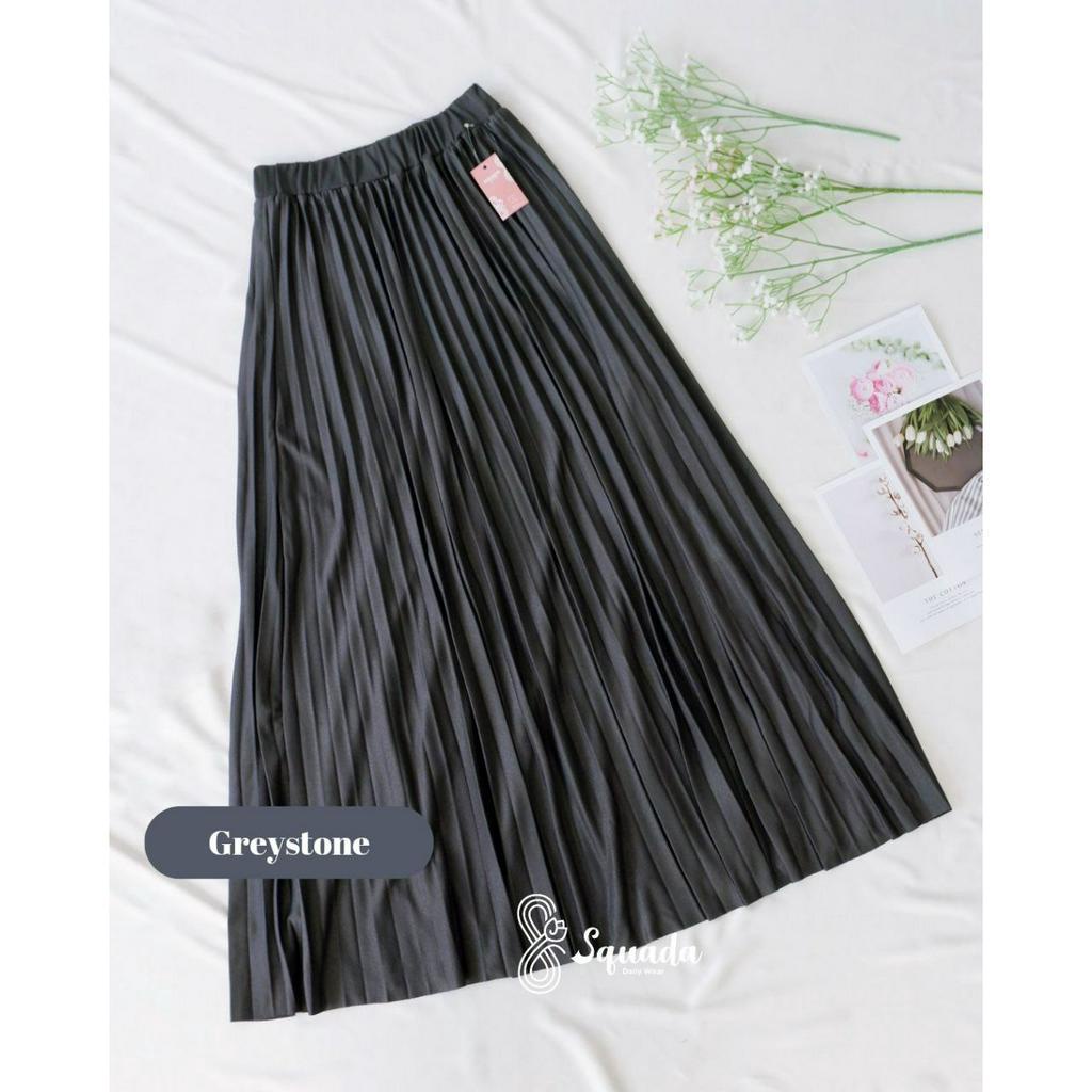 SQUADA | BOLD SERIES -  TOKYO PLEATS SKIRT PREMIUM - BAWAHAN PLISKET POLOS MAYUNG JUMBO BAHAN TORINO TOKYO PREMIUM