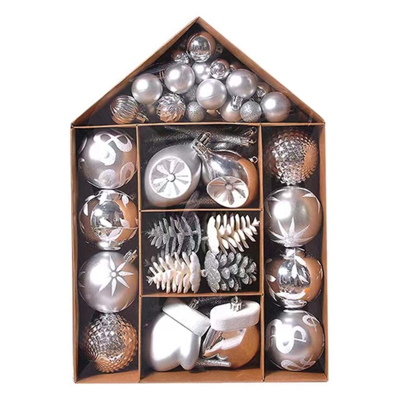 1 Set Ornamen Natal Electroplating Untuk Dekorasi Rumah