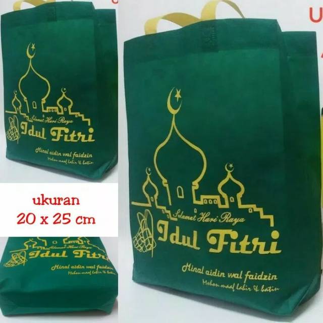 Goodie Bag Tas Idul Fitri Ukuran 20x25cm / Tas Hantaran Lebaran Dengan Tapak Alas Bawah Ukuran Kecil