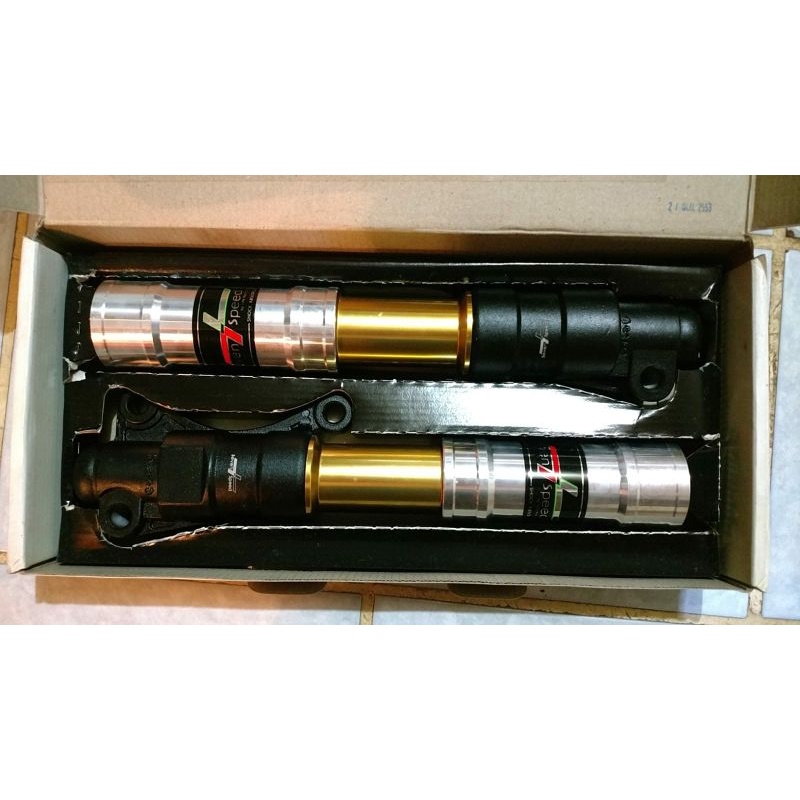 Bottom Shock-Tabung Shock Depan Model Up Side Down-Upside Down-Shock Model USD Silver Chrome buat Mi