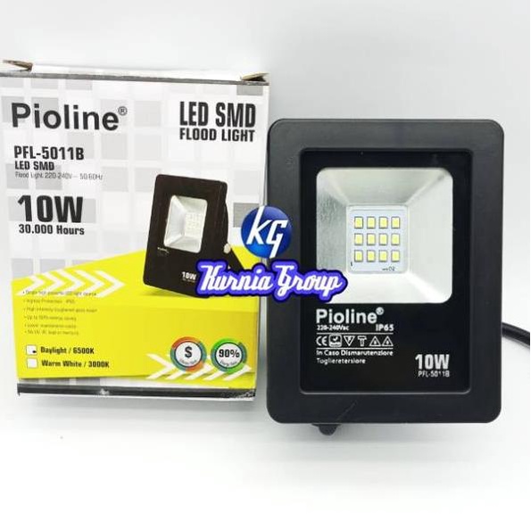 [KODE 9PVYA] LAMPU SOROT LED TEMBAK 10W Putih AC 220V SLIM Panggung Flood Light Outdor 10watt Penera