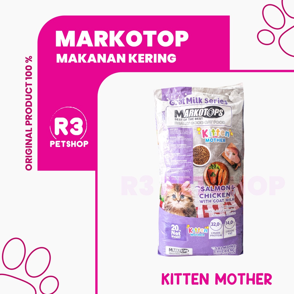 Makanan kucing kering Markotops 20kg adult Dry food ( EKSPEDISI )