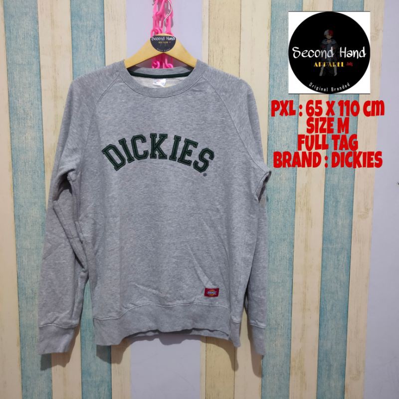Crewneck CN Dickies Original Second FullTag Size M PXLd 65X110cm like New no minus Logo depan Bordir