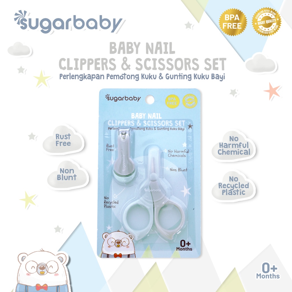 Sugarbaby 2in1 Baby Nail Clippers&amp;Scissors Set (pemotong&amp;gunting kuku)