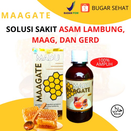 MAAGATE Madu Maag Kronis Obat Asam Lambung Gerd Tukak Lambung 100% Original MAGATE