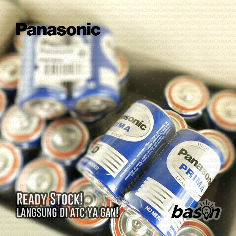 Baterai Panasonic D Prima Blue (isi 2 pcs) - Batere Besar