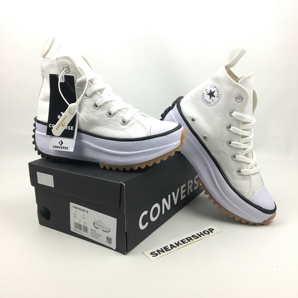 Sepatu Converse Run Star Hike Hitam Putih Hak Tinggi Sneakers Wanita Premium Terbaru