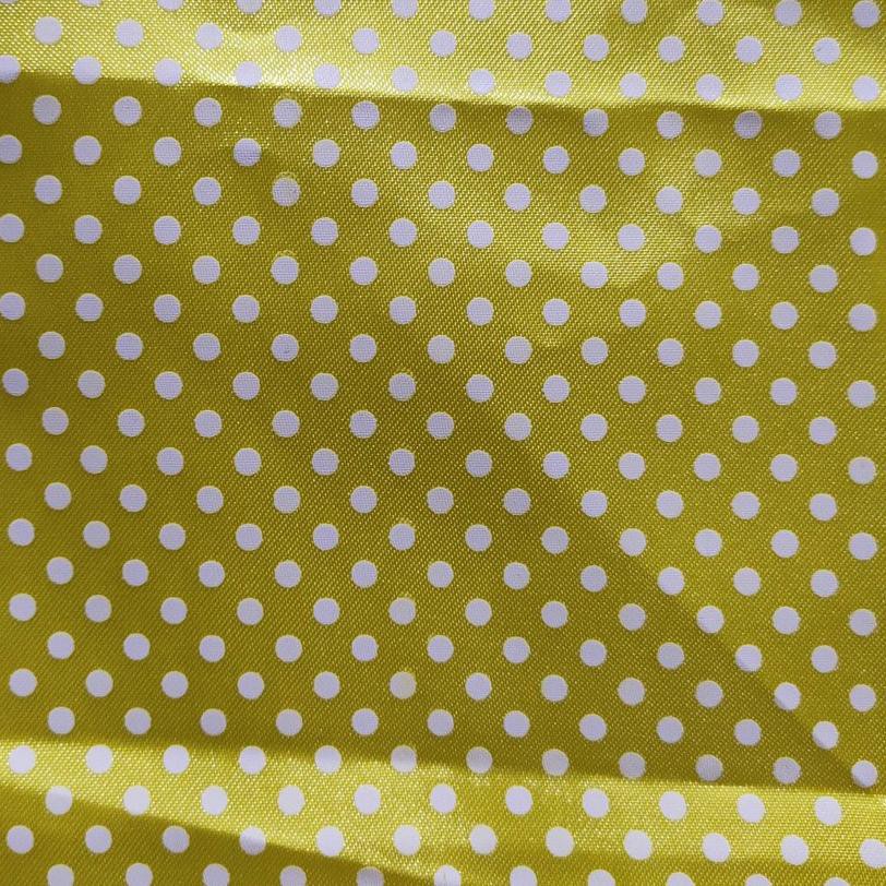 ℮ [GROSIR] Kain satin polkadot tul putih per meter bahan pakaian wanita hijab jilbab muslim bergo ➳