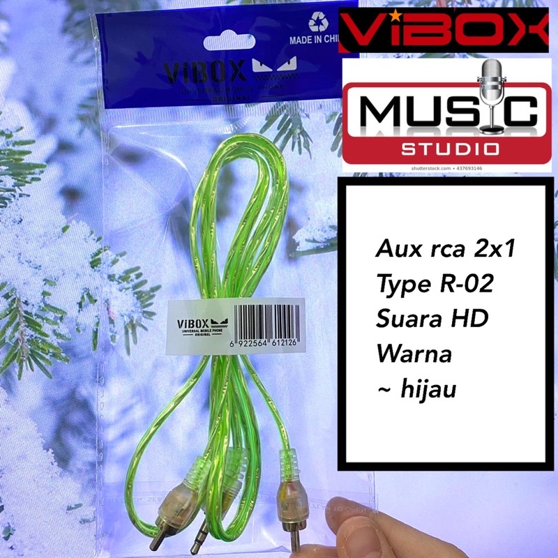 KABEL AUX RCA 2x1 VIBOX R02 ORIGINAL MATERIAL BAHAN TEMBAGA TEBAL HD AUDIO