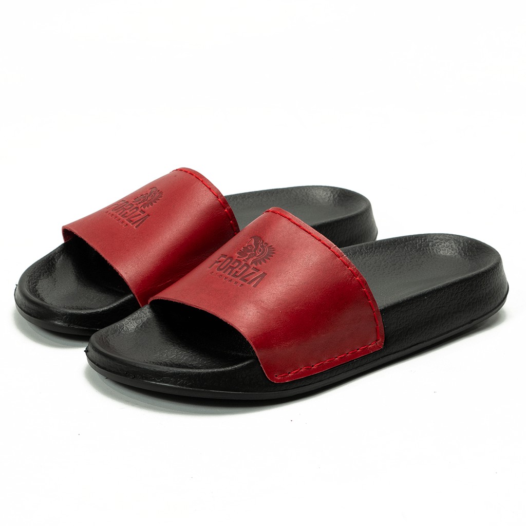 Sandal Slide Pria Casual  Kulit Asli  Super Light Sole Sendal Ghoma Original Fordza GMX1