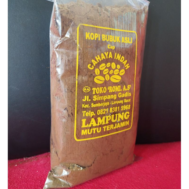 

KOPI BUBUK ASLI LAMPUNG BARAT 500 gram Kopi Robusta MUTU TERJAMIN