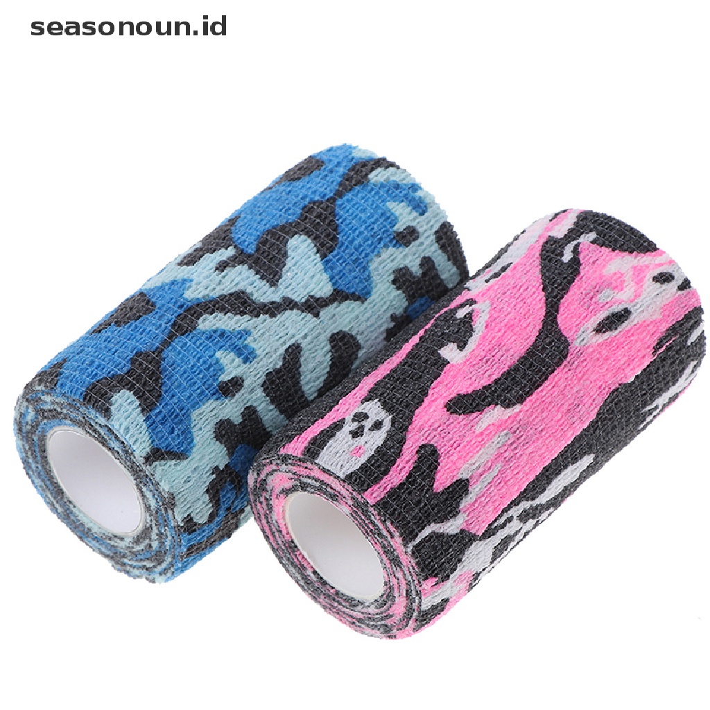 1pc Tape Pembungkus Motif Camo Ukuran 10cmx4.5m Untuk Berburu / Camping