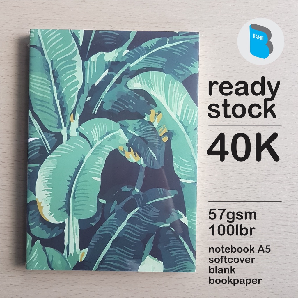 

[57 gsm] Notebook A5 Buku Tulis Catatan Jurnal - Leaf Banana