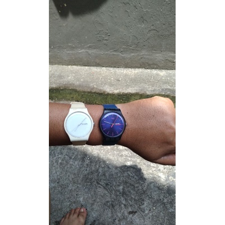 jam tangan swatch rebel kondisi off bahan second bekas original