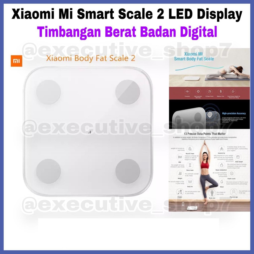 Xiaomi Mi Smart Scale 2 LED Display - Timbangan Berat Badan Digital