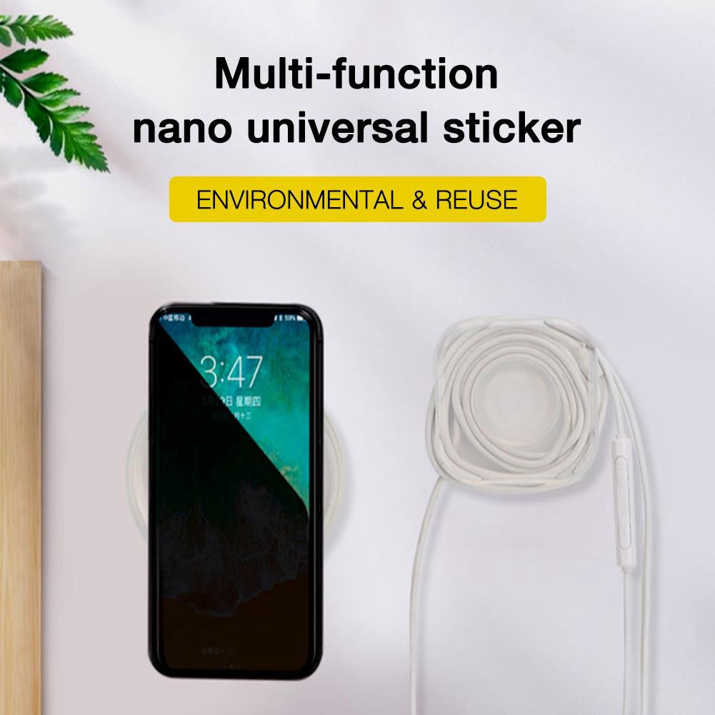 Universal Magic Nano Stickers / No Trace Gel Paste For Phone Holder Cable Winder / Nano Double-sided Tape / Multifunction Rubber Wall Sticker For Kitchen Car Phone Stand