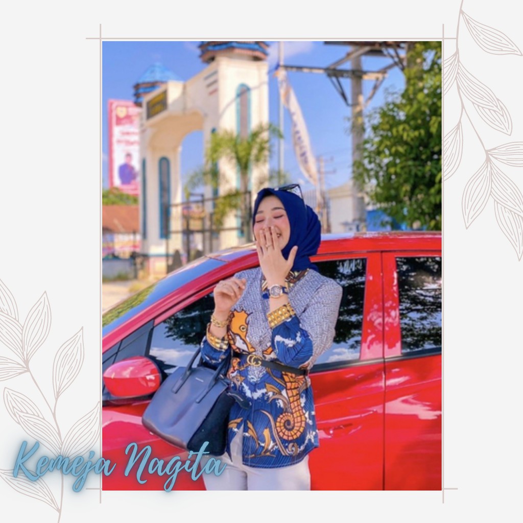 Kemeja Wanita Nagita Slavina Burberry Import