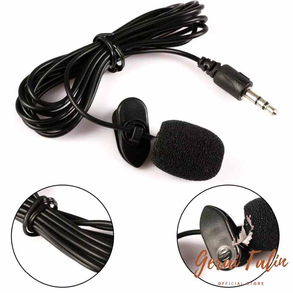 Microphone With Clip For Smartphone Laptop Tablet PC Mic 3.5mm Microphone Haraga Diskon!!