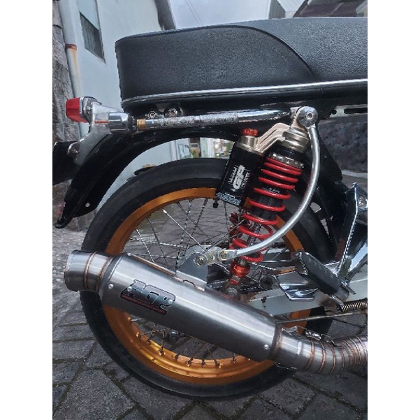 KNALPOT SARANGAN SEPARUH AGP MUFFLER LEHERAN BENDING FULL STENLIS
