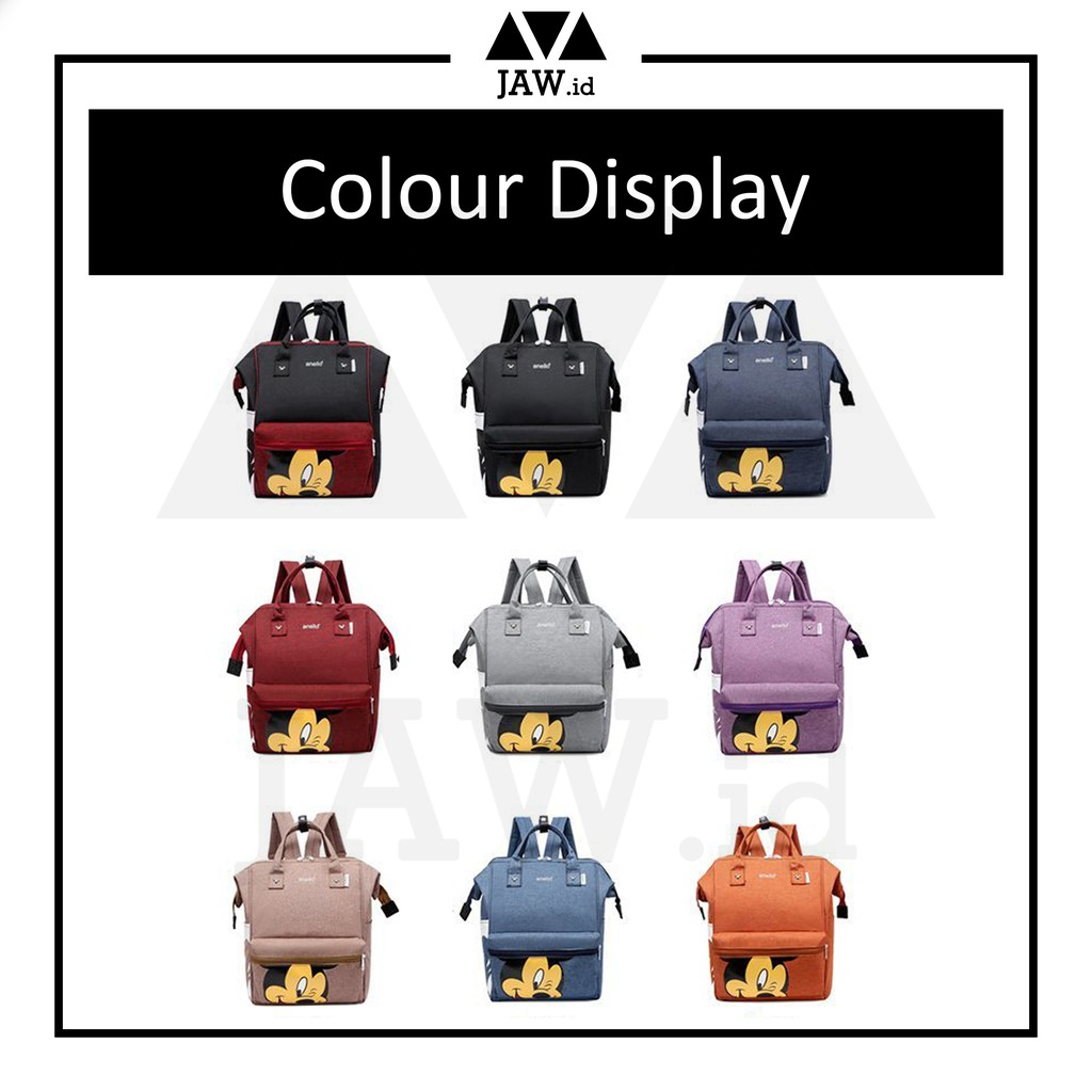 JAW Tas Bayi Anello Diaper Bag / Tas Anello Mickey / Ransel Anello