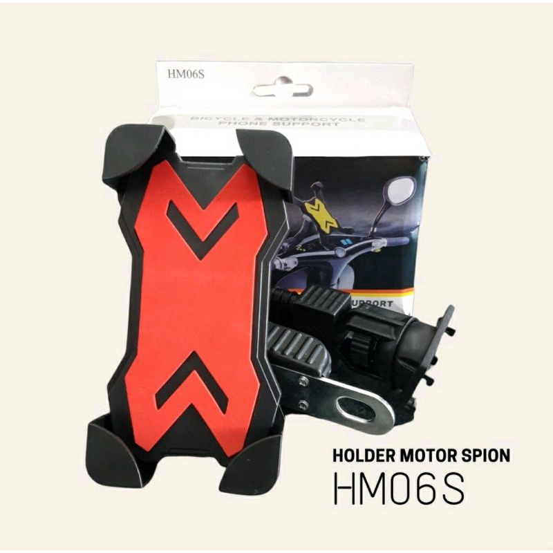 Holder HP Motor GPS Tempat Dudukan Stand Bracket HP Phone Spion HM06S