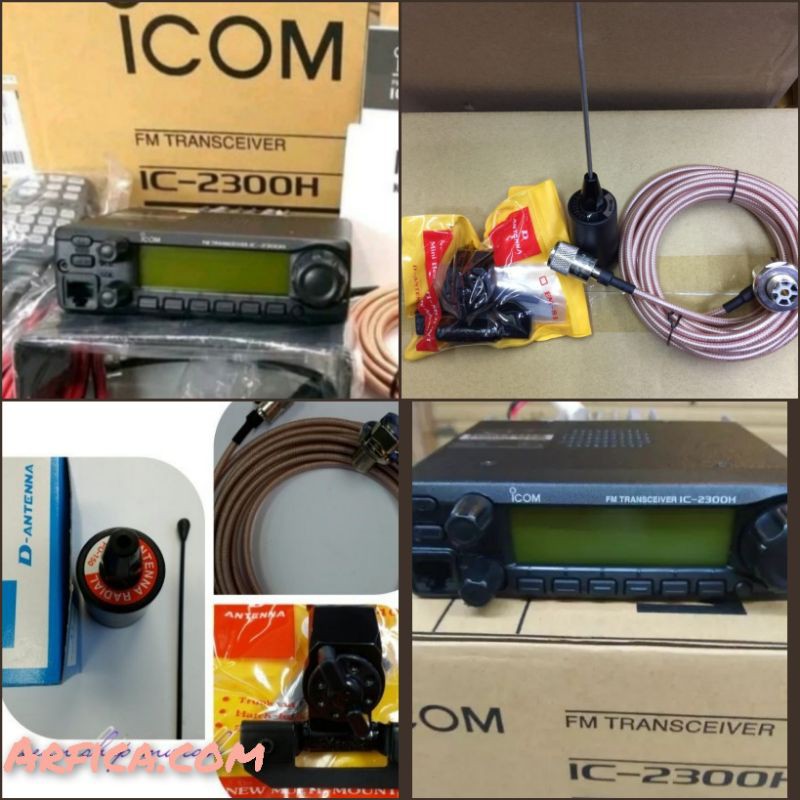 PAKET RADIO RIG ICOM IC-2300H PLUS ANTENA LARSEN PO.150 BREKET KABEL TEPLON