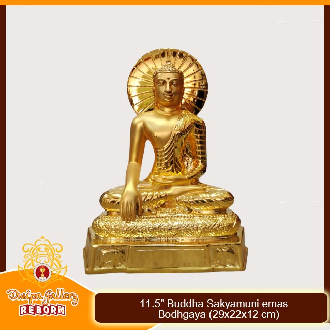 Rupang Patung Arca Buddha Sakyamuni / Gautama emas - Bodhgaya