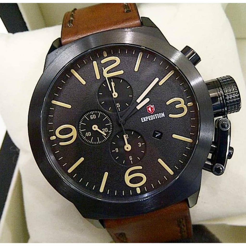 Expedition E 6339 All Black, Jam Tangan Pria, Original