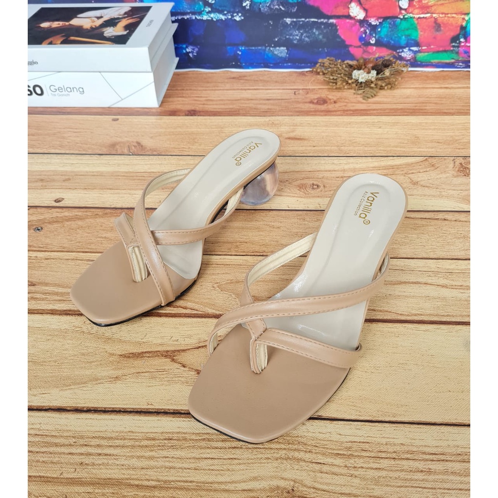 ABBUSHOES  Us 86 hak kaca telor jepit 5cm untuk wanita